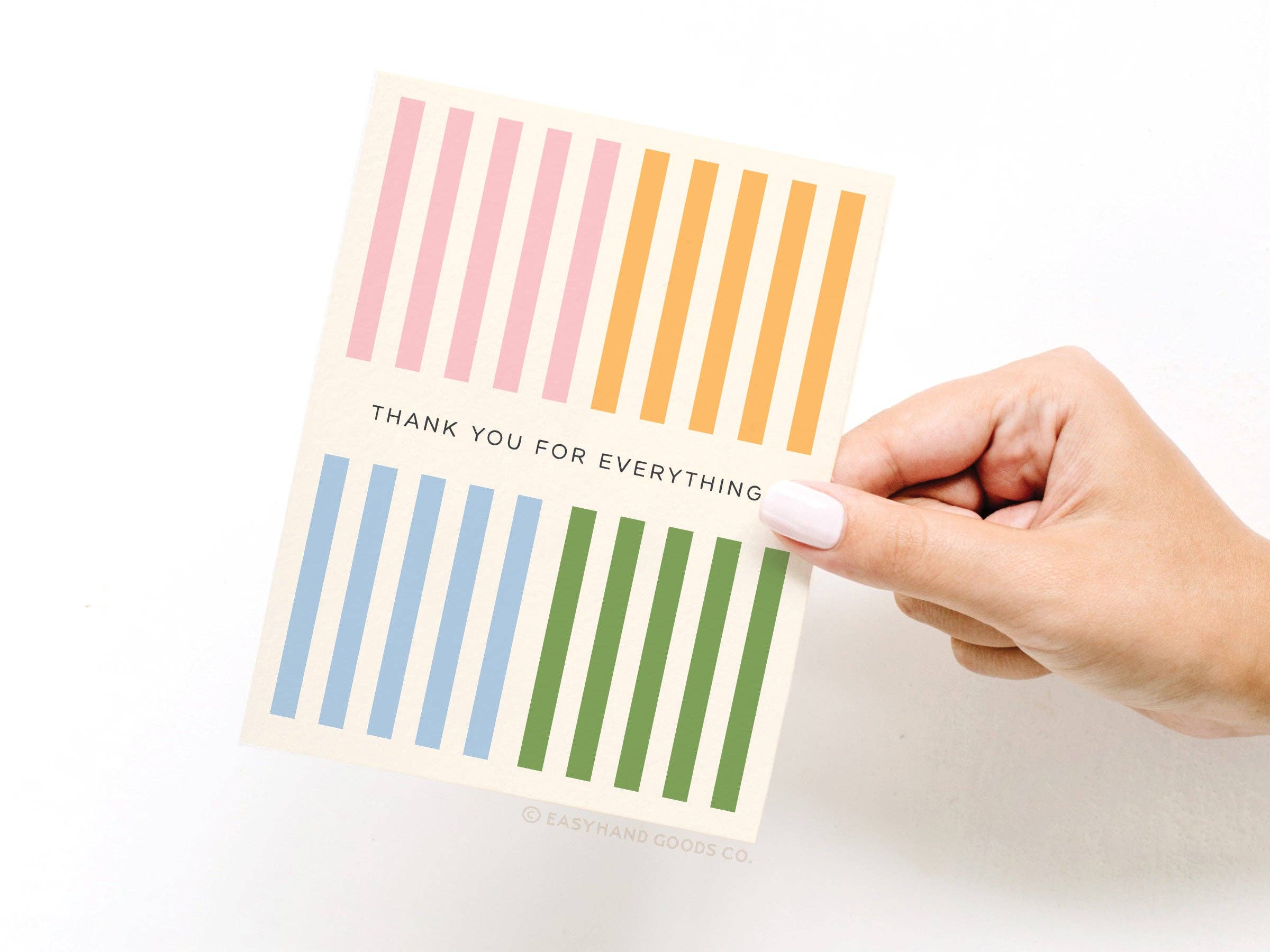 Easyhand Goods – formerly Onderkast - Wholesale Thank You Card - Thank You for Everything Greeting Card2