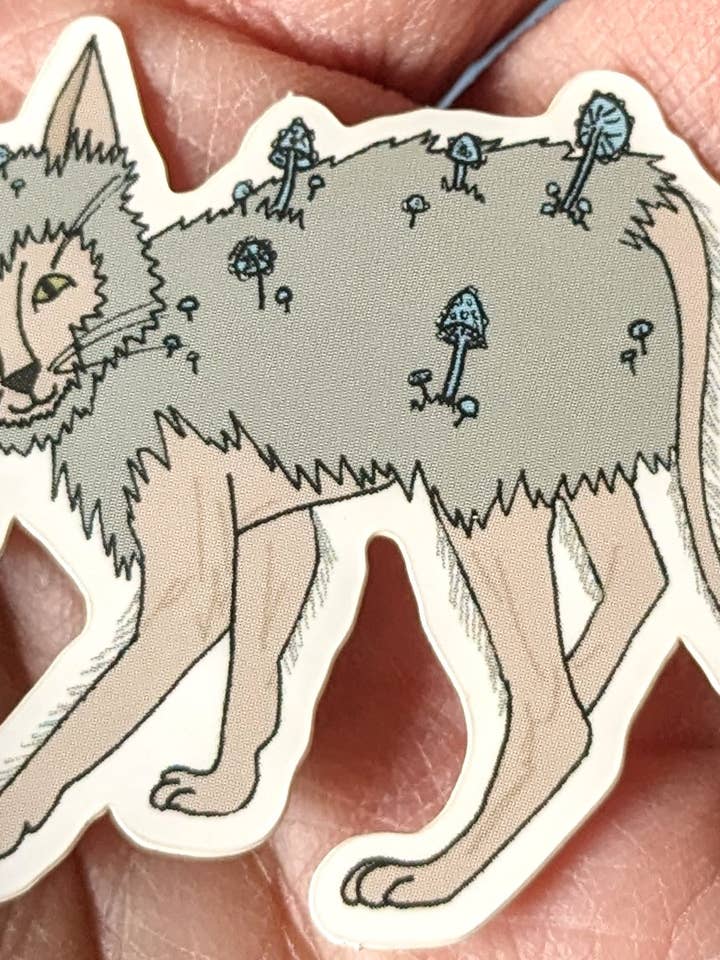 Adhesivo de vinilo Dewdrop Bonnet Lykoi Kitten para venta al por mayor de Zeppy Stardust Studios