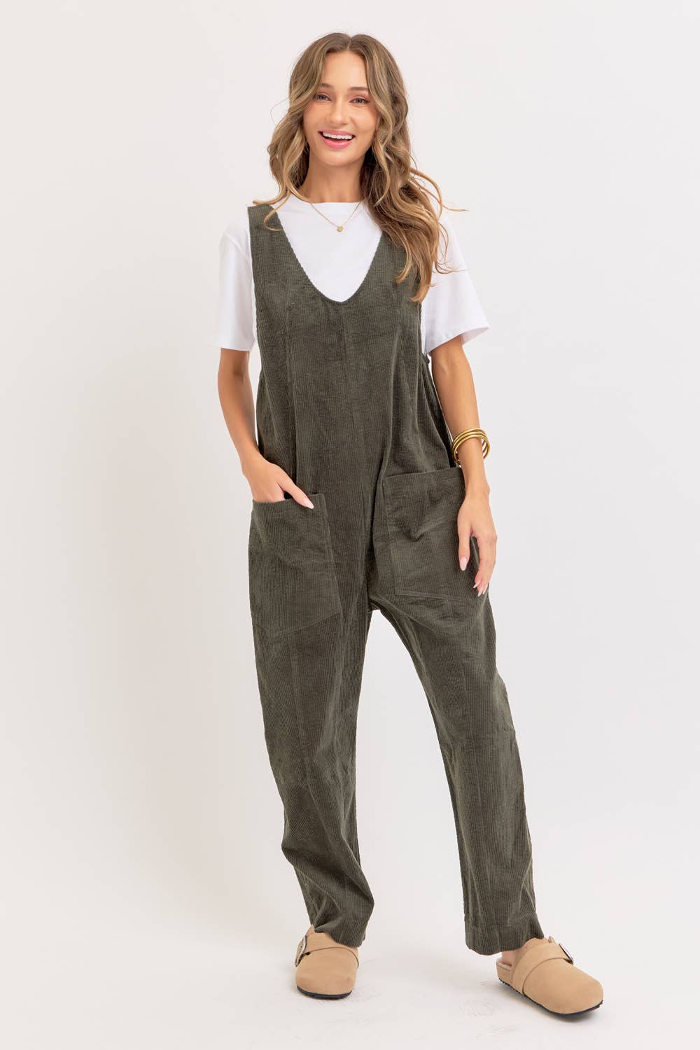 Sweet Lovely by Jen - Wholesale Overalls - Women's - PULL-ON-STYLE CORDUROY OVERALL JUMPSUIT27