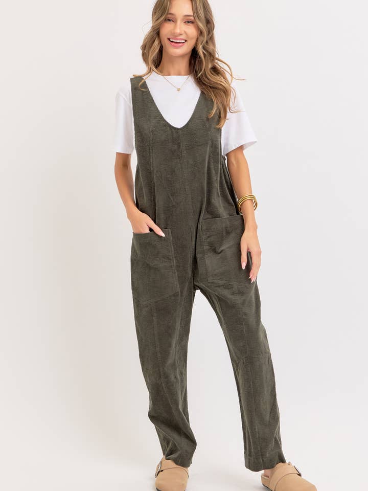 Sweet Lovely by Jen - Wholesale Overalls - Women's - PULL-ON-STYLE CORDUROY OVERALL JUMPSUIT27