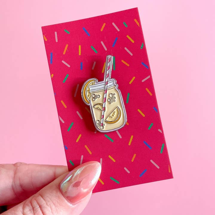 Lemonade Enamel Pin for wholesale by Stark + Stanley