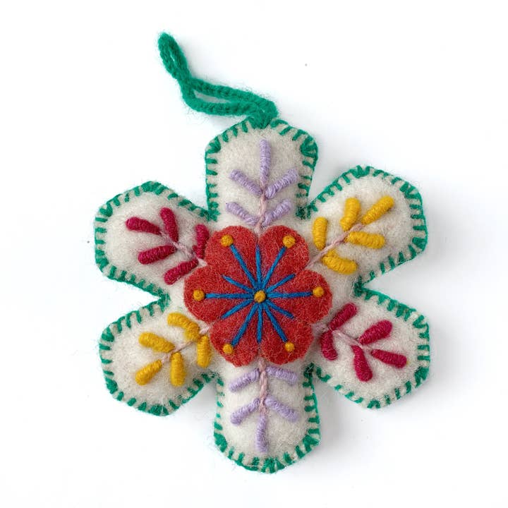 Ornaments 4 Orphans - Wholesale Ornament Set - Snowflake Embroidered Christmas Ornament Variety 12 Pack