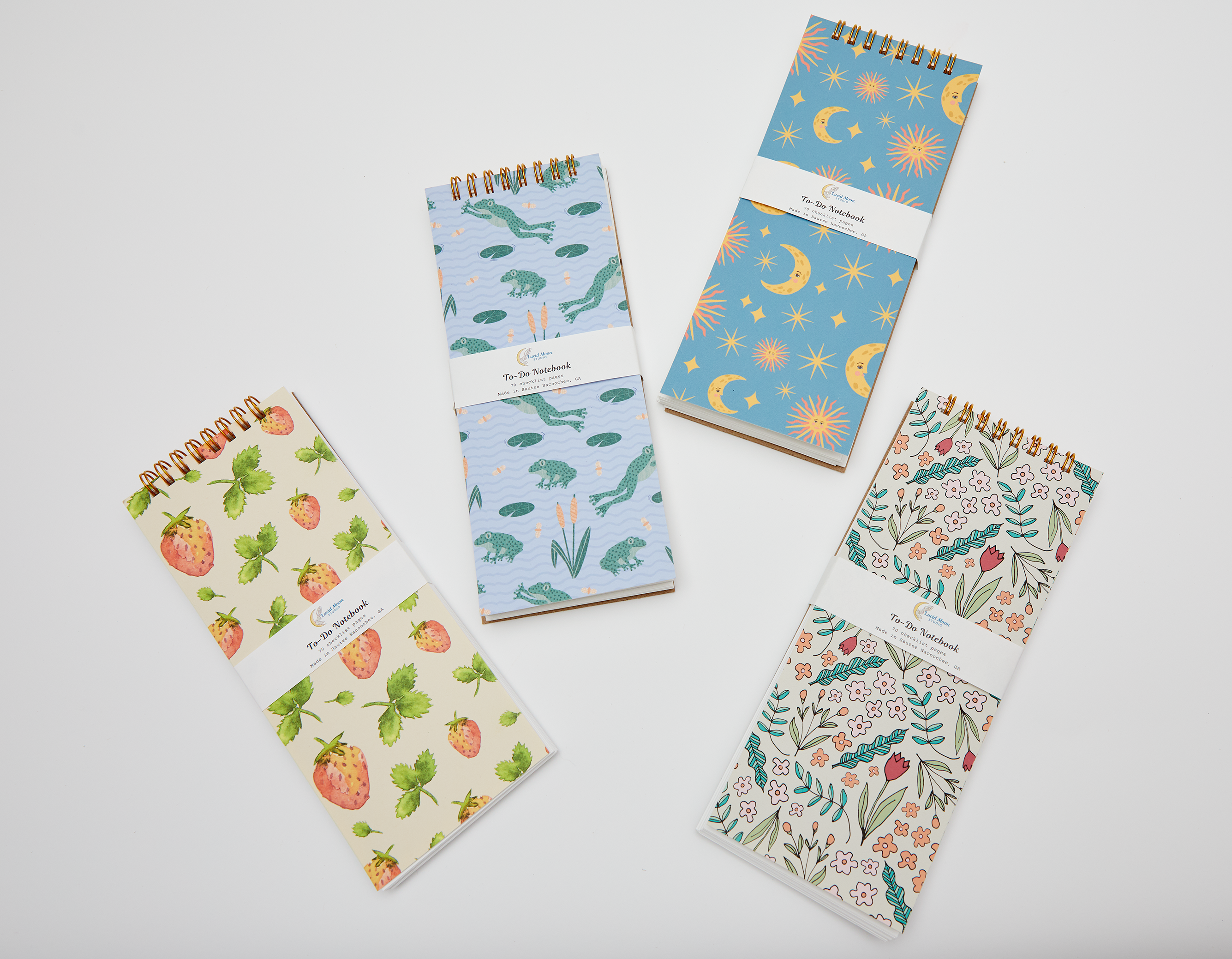 Lucid Moon Studio, LLC – Engroshandel Notesbog – Natur Finder Top Spiral To-Do Liste Tjekliste Notesbog3