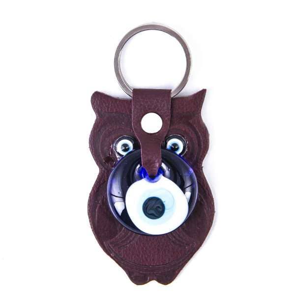 Nai Gifts - Wholesale Keychain - Women's - Evil eye Owl Leather Keychain2