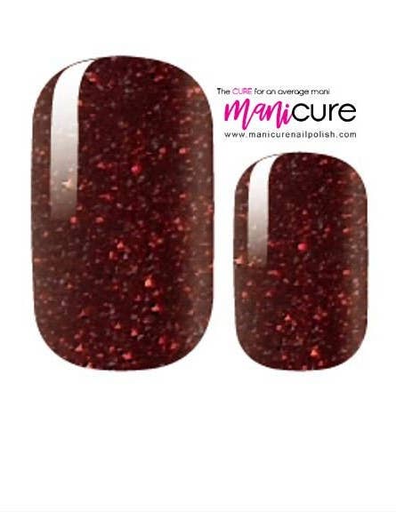 Tiras de esmalte de uñas auténtico con purpurina de zarzamora, esmalte de uñas seco, envolturas de uñas, pegatinas, duraderas, no tóxicas, fórmula I para venta al por mayor de ManiCURE Nail Polish