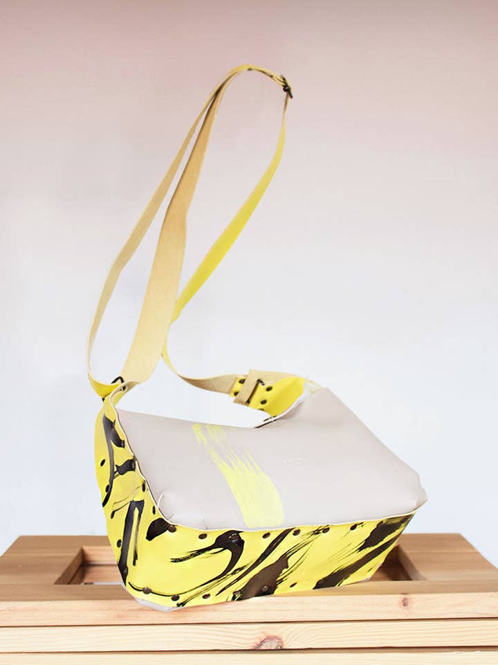 Bolso Blois taupe und gelb für den Großhandel von Araceli Garcia Bags