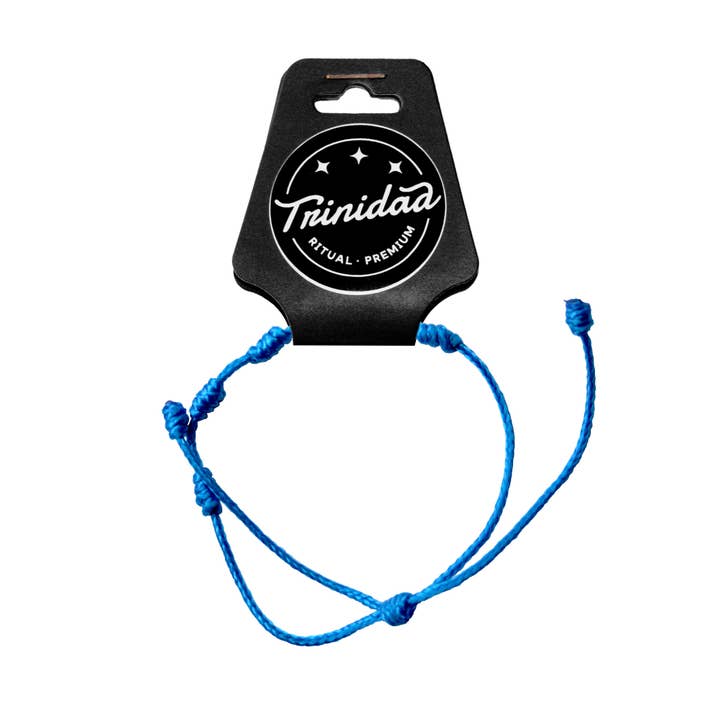 trinidad - Wholesale Woven/Braided Bracelet - 5 knots thread bracelet Blue