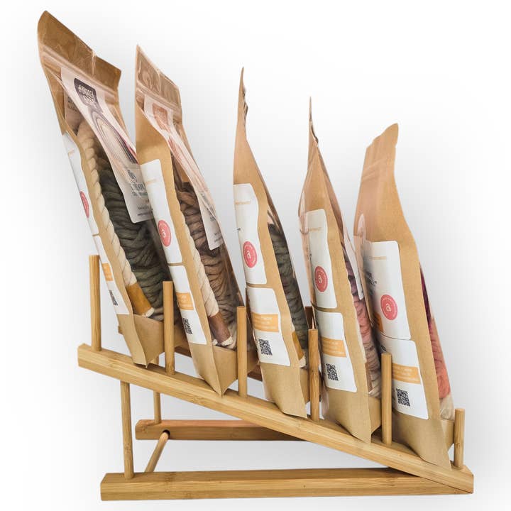 A Branch & Cord - Wholesale Retailer Display - Home & Living - DIY Rainbow Kit Display – Bamboo Stand Holds 5 Kits3