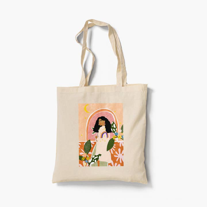 Rainbow Sweater Tote Bag 100% Organic Cotton Tote Bag for wholesale by Alja Horvat d.o.o.