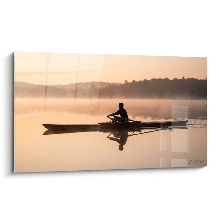 Rowing Painting at Sunset - Morning Serenity - Rowing Edition for wholesale by Walensky