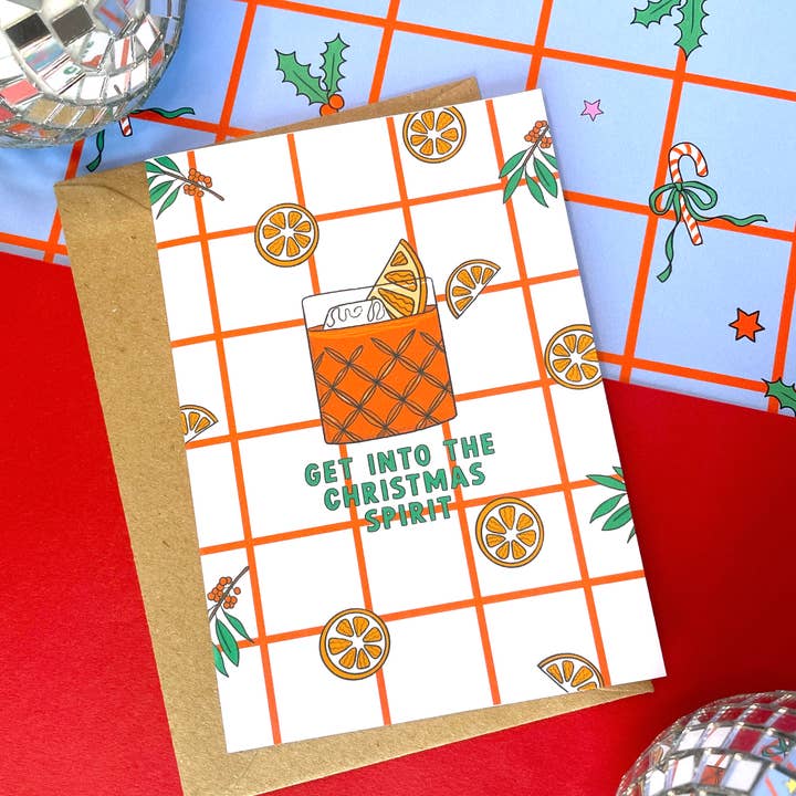 Christmas Spirit Card for wholesale by Hollie Newton Studio