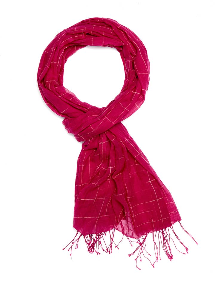 Crosshatch-Berry for wholesale by Indigo Handloom