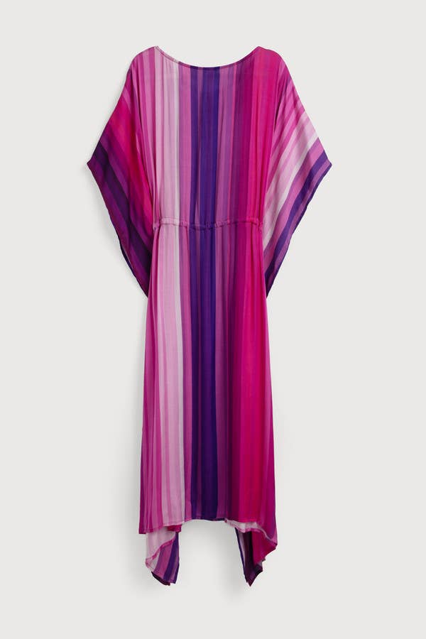 SAACHI – Großhandel Kaftan – Damen – Mehrfarbiger Kaftan mit gestreifter Taille11