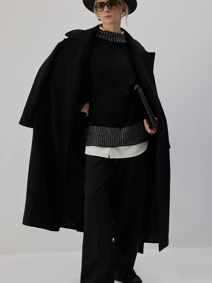 RIBBED LONG KNITTED SWEATER for wholesale by Touché Privé