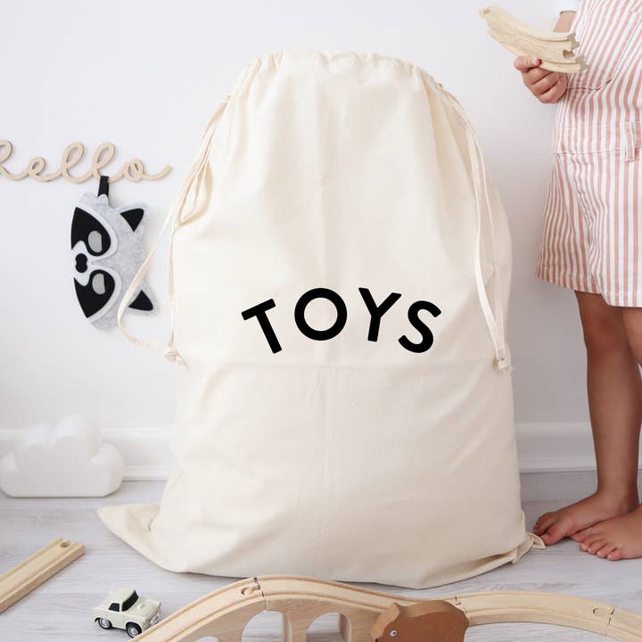 Word Up Creative - Wholesale Toy Storage Box - Kids & Baby - Large cotton toy storage bag0