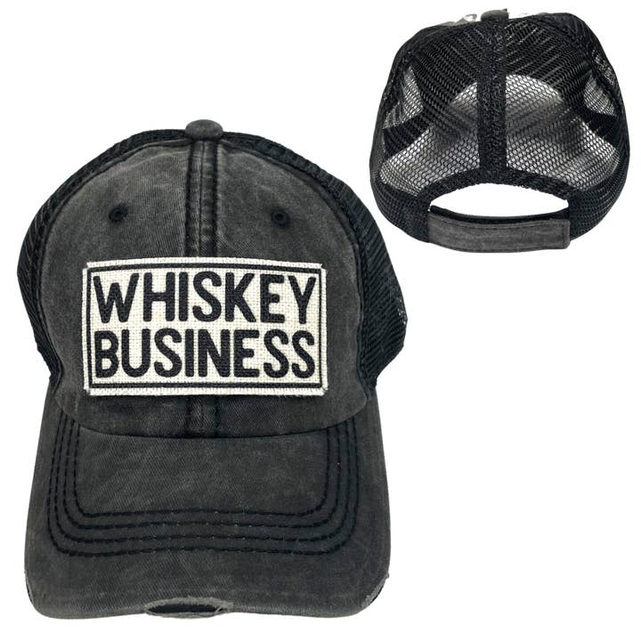 dkhandmade - Wholesale Trucker Hat - Unisex - WHISKEY BUSINESS BALL CAP | UNISEX HAT | DISTRESSED2