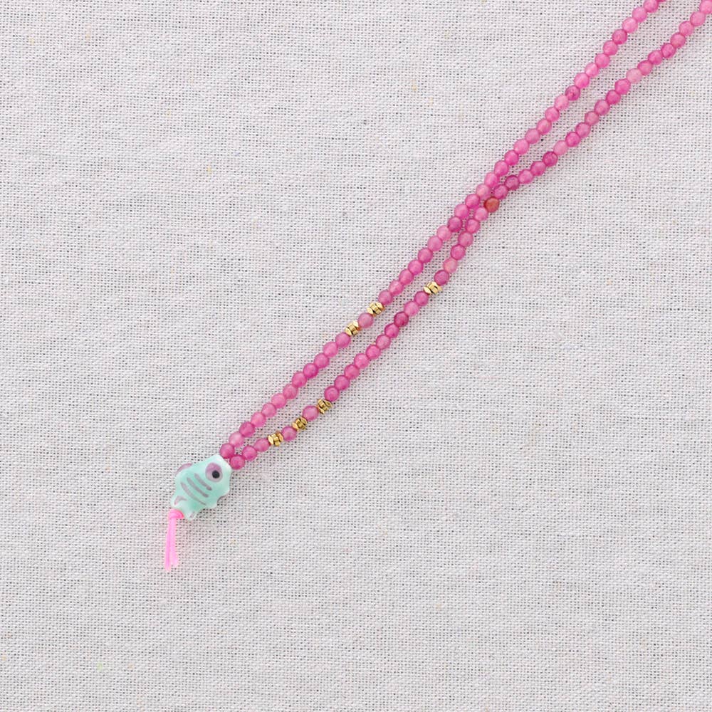 Sonata - Vente Bijoux à boutons pression - Collier ras-du-cou en acier avec pendentif en céramique11