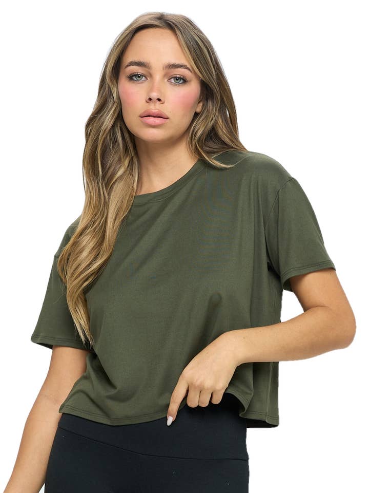 Knit Riot - Wholesale T-Shirt - Women's - Short Sleeve Boxy Cropped Tee