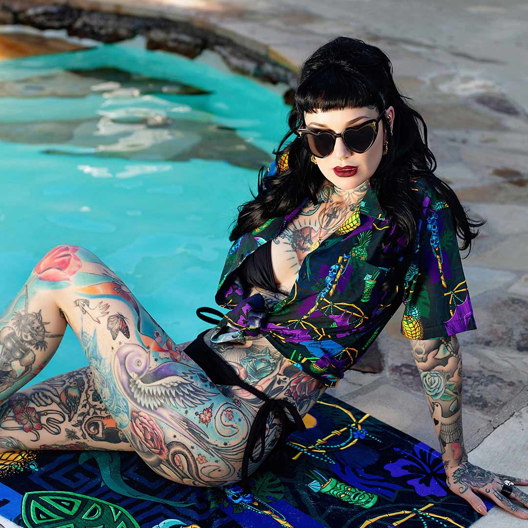 Black Mast - Vente Chemise à col boutonné – homme - Chemise à boutons Creepy Cove2