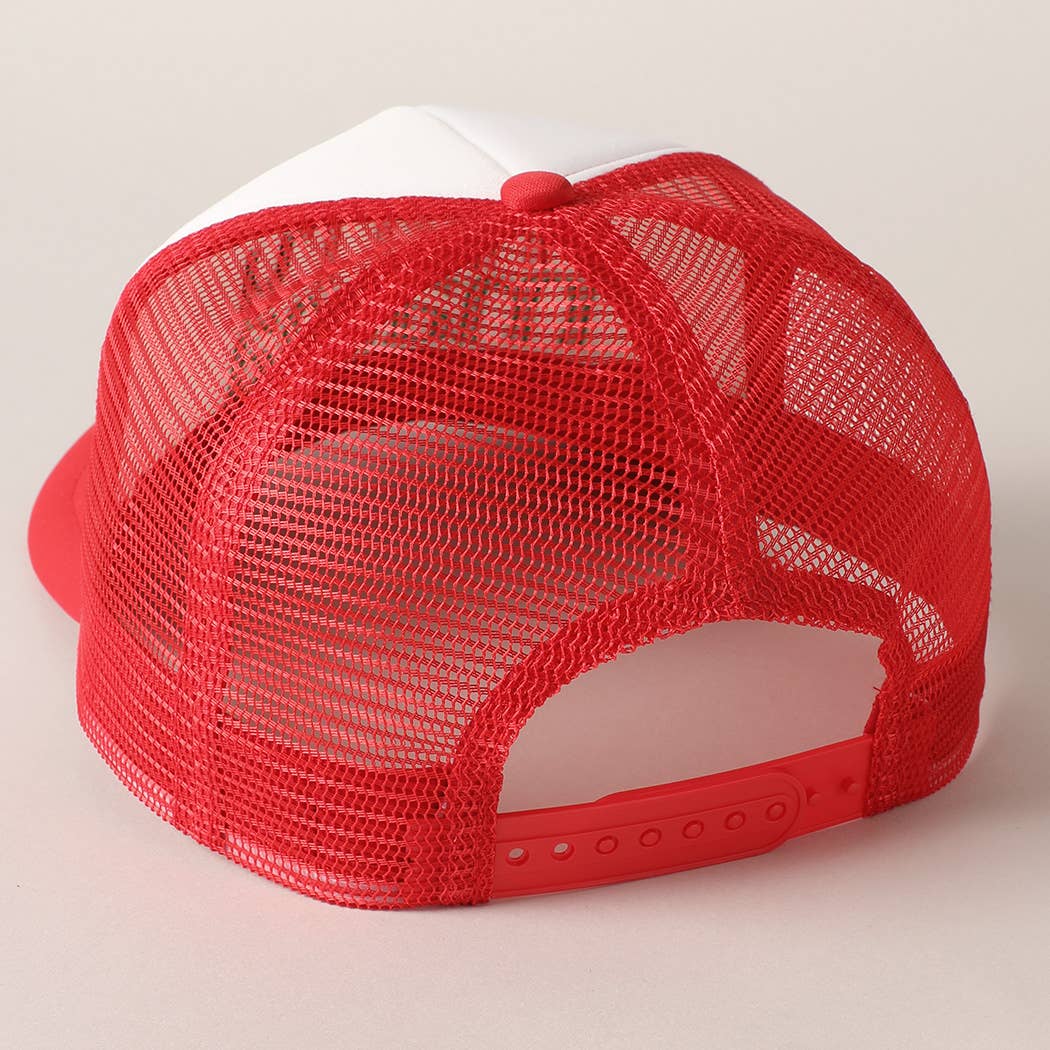 Fashion City - Wholesale Trucker Hat - Women's - Merry Mama Embroidery Mesh Back Trucker Hat7