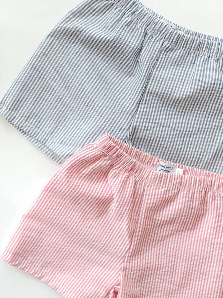 Shorts rayés à enfiler pour enfants pour la vente par Polished Prints