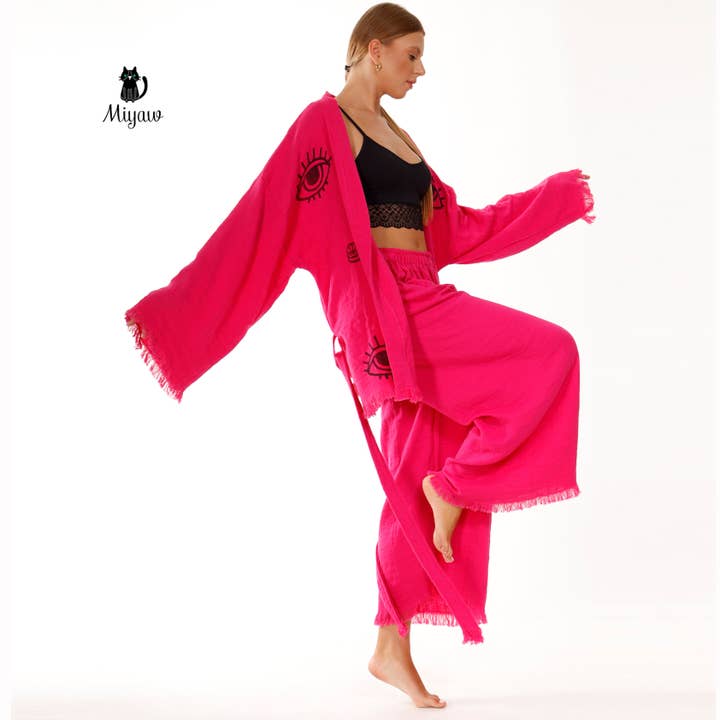 Fucsia Comodo abito da salotto biologico - Vivace stile boho fucsia in vendita all'ingrosso su Faire