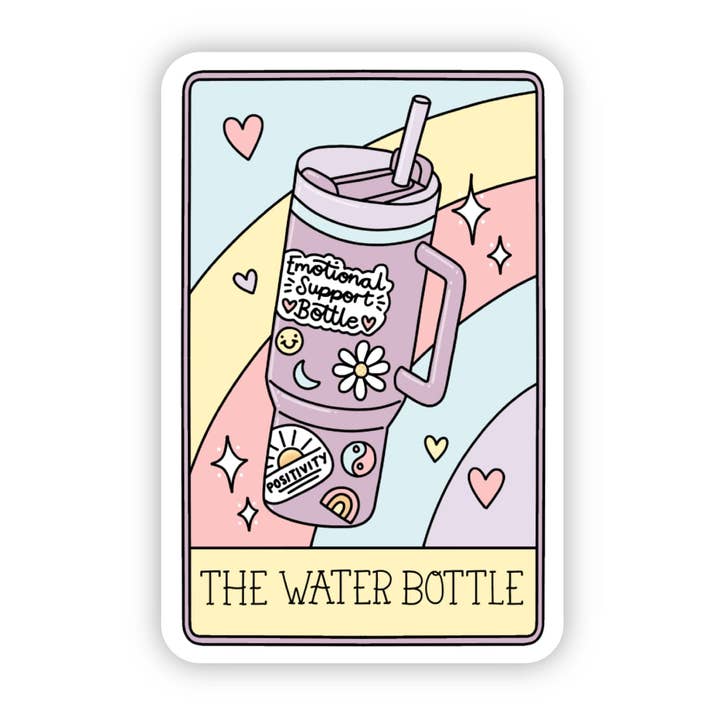 "The Water Bottle" Tarot Card Sticker for wholesale by Big Moods