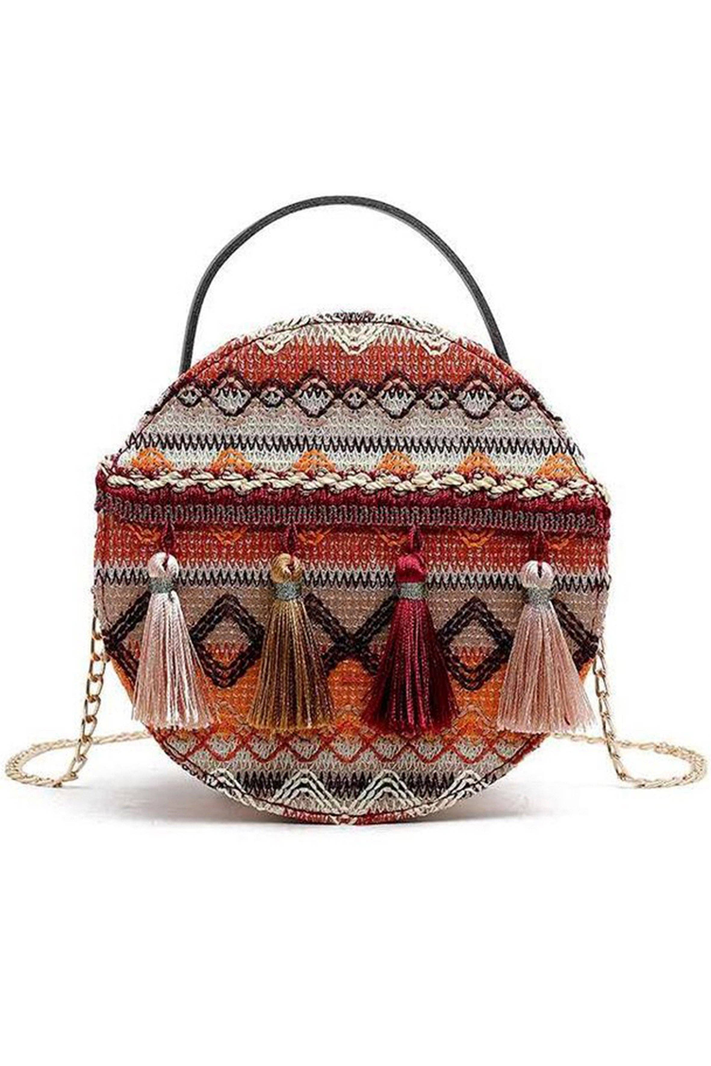 Orange BOHO Crossbody Bags  HB1154 for wholesale on Faire0