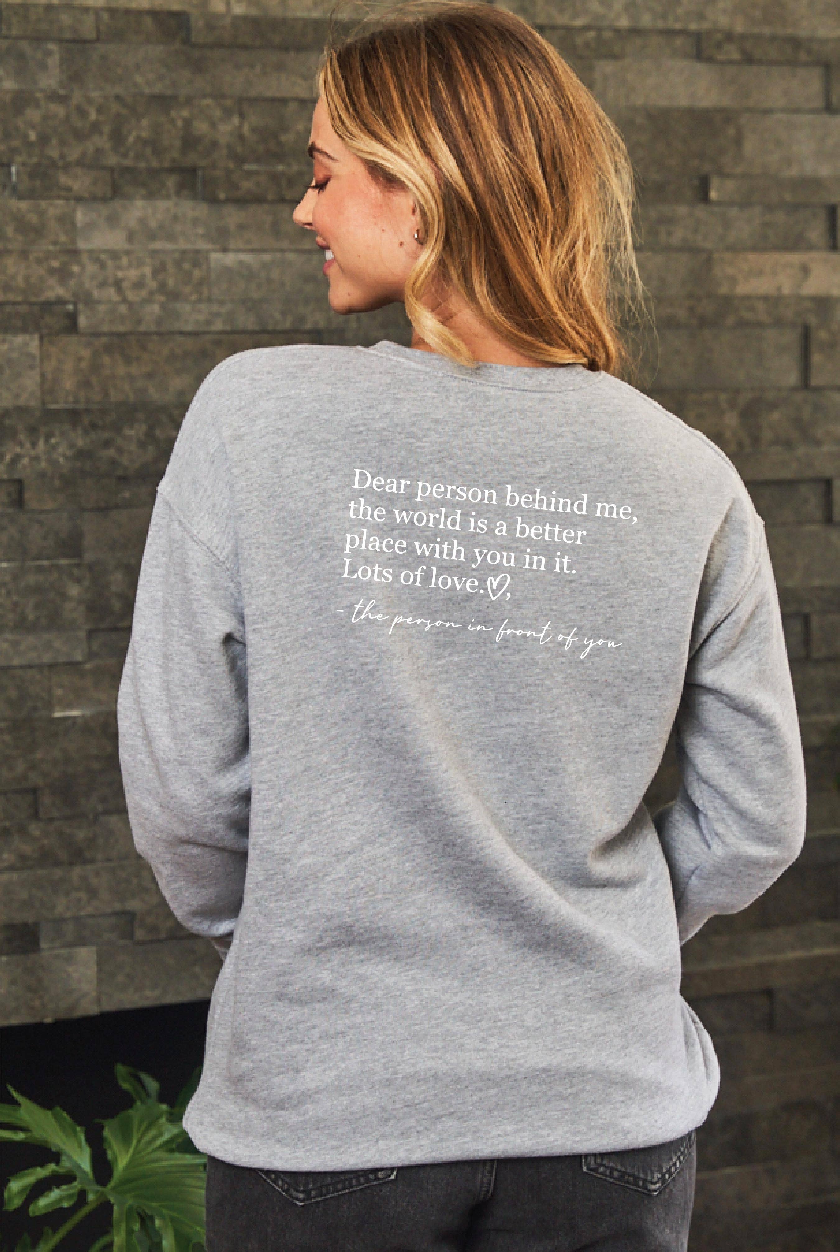OAT COLLECTIVE - Wholesale Graphic Sweatshirt - Women's - DEAR PERSON BEHIND ME Graphic Sweatshirt11