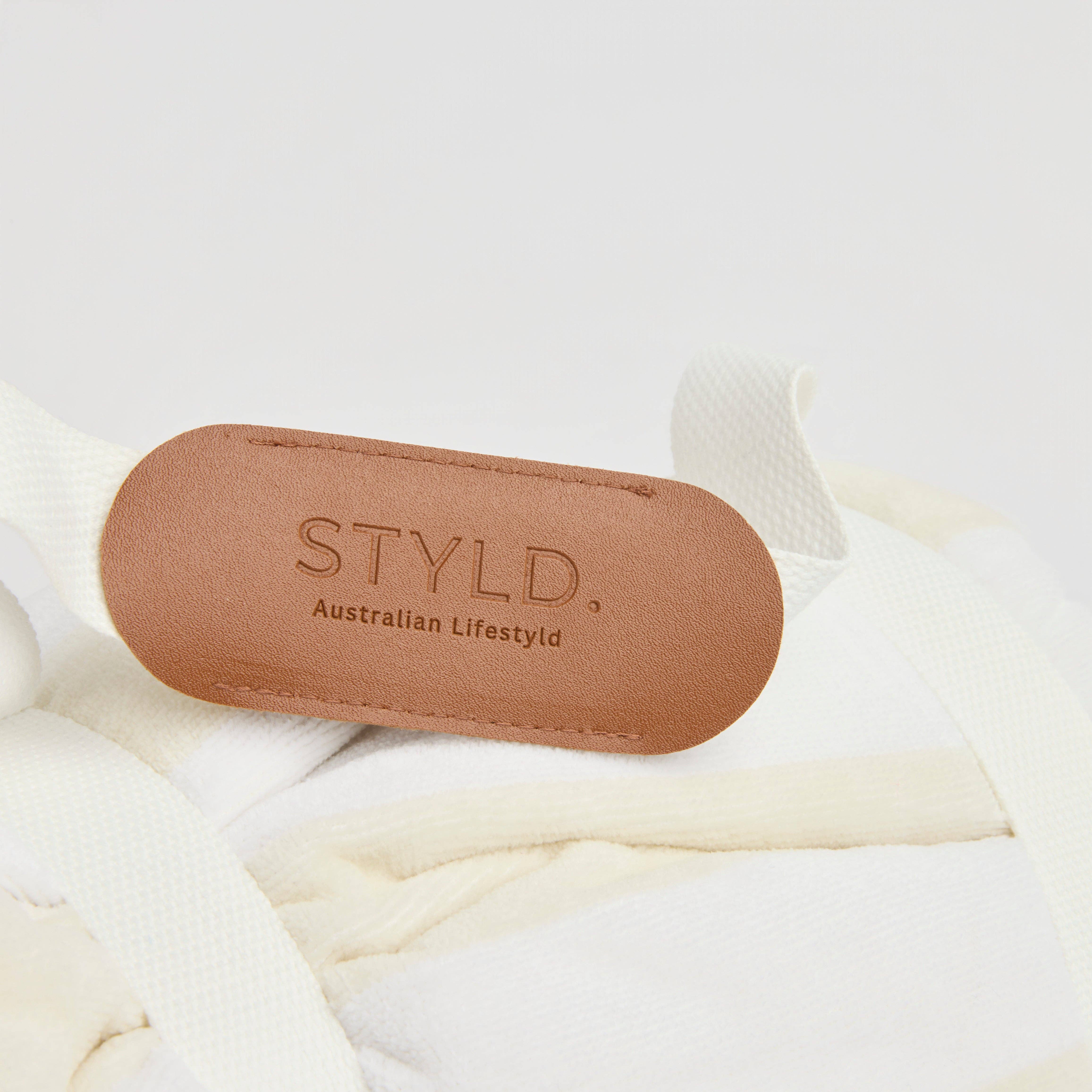 STYLD.® - Wholesale Beach towel - Vanilla Latte Striped Boyfriend Towel5