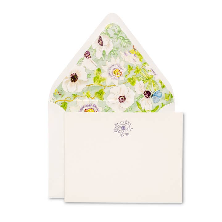 Color Box Design & Letterpress - Wholesale Stationery/Notecard Set - Anemone Flower | Fancy Pants Letterpress Flat Notecards