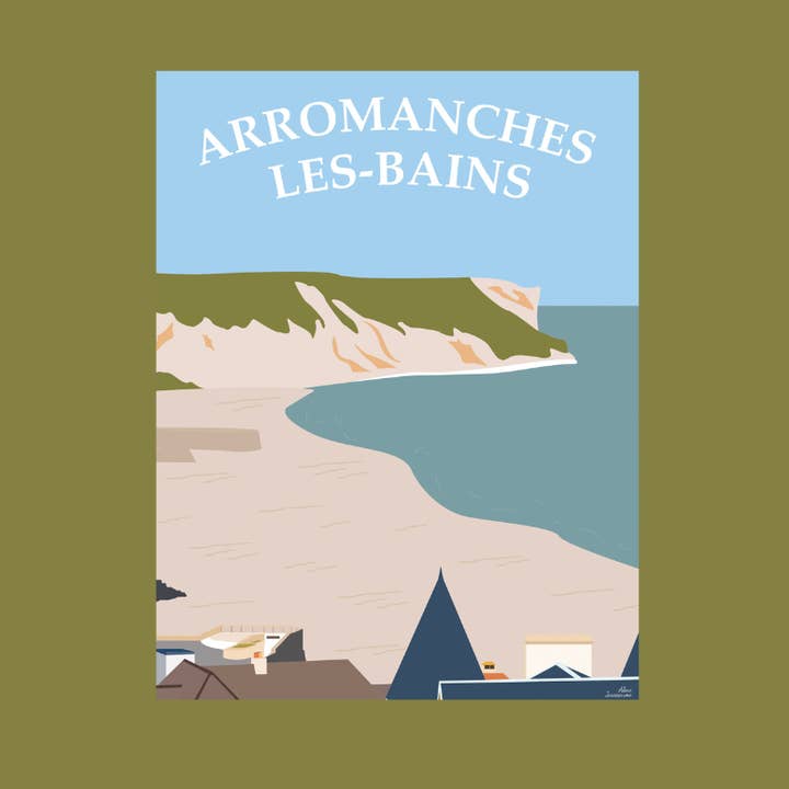 Ilustración Arromanches-les-Bains 30x40cm para venta al por mayor de Esprit Cottage