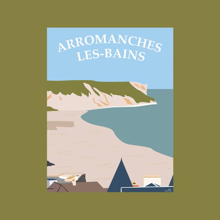 Arromanches-les-Bains Illustration 30x40cm for wholesale by Esprit Cottage