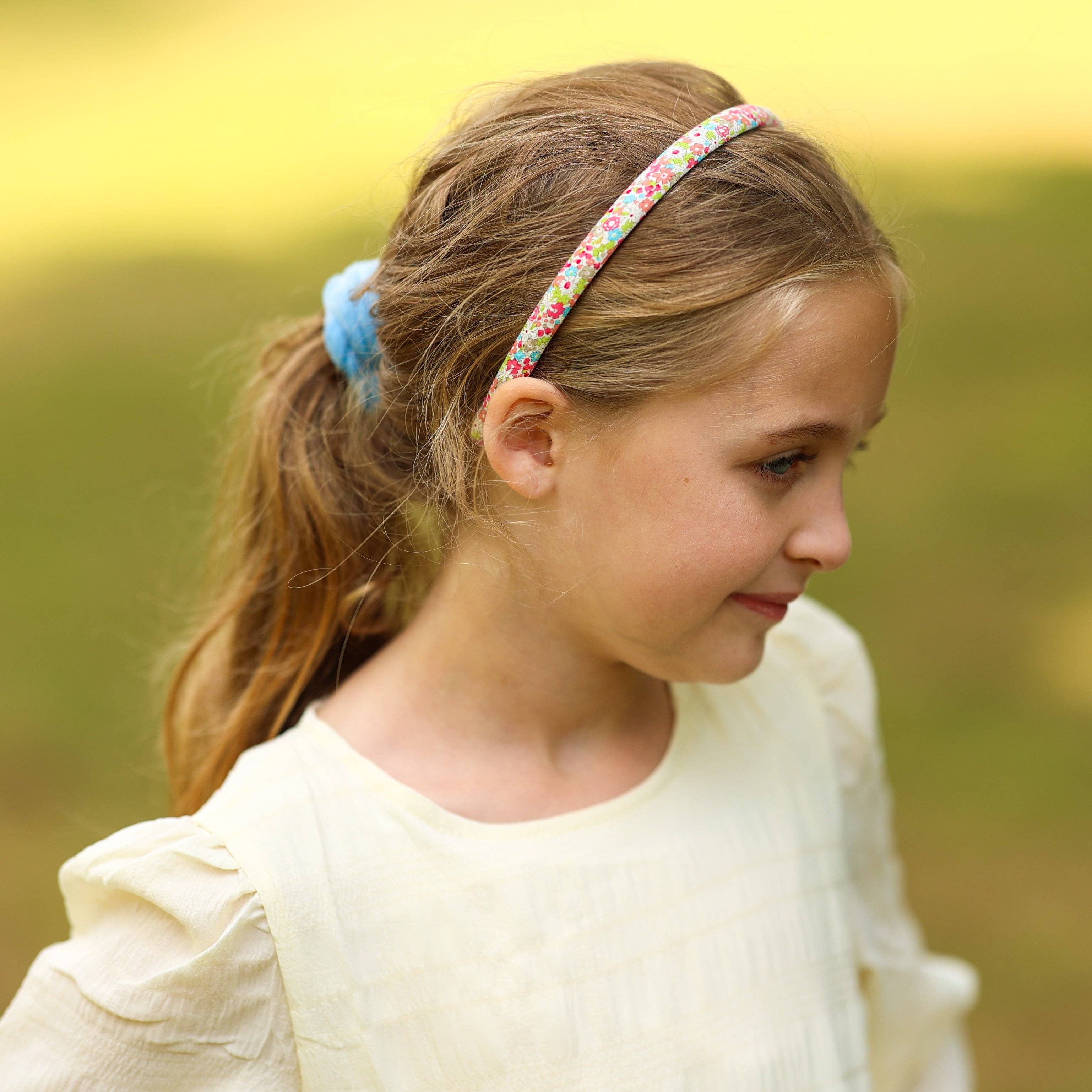 Frog Sac - Vente Serre-tête – enfant - Bandeau fin à fleurs - Accessoires pour cheveux antidérapants pour enfants7