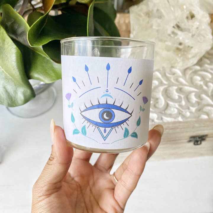Lunastry - Wholesale Jar/Filled Candle - Evil Eye Soy Wax Candle2