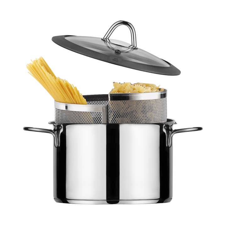 MILANO_SIL DUETTO PASTA COOKER SET CM.24 for wholesale by Inoxriv