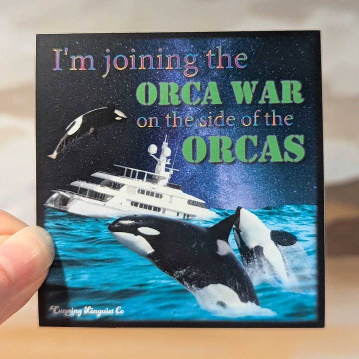 Deltagelse i Orca War-klistermærket for engroshandel hos Cunning Linguist Co.