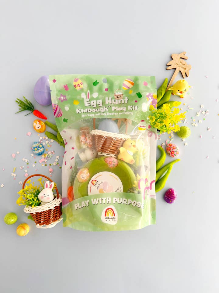 Egg Hunt KidDough Play Kit for wholesale by Earth Grown KidDoughs (KidDoughs by EGKD)