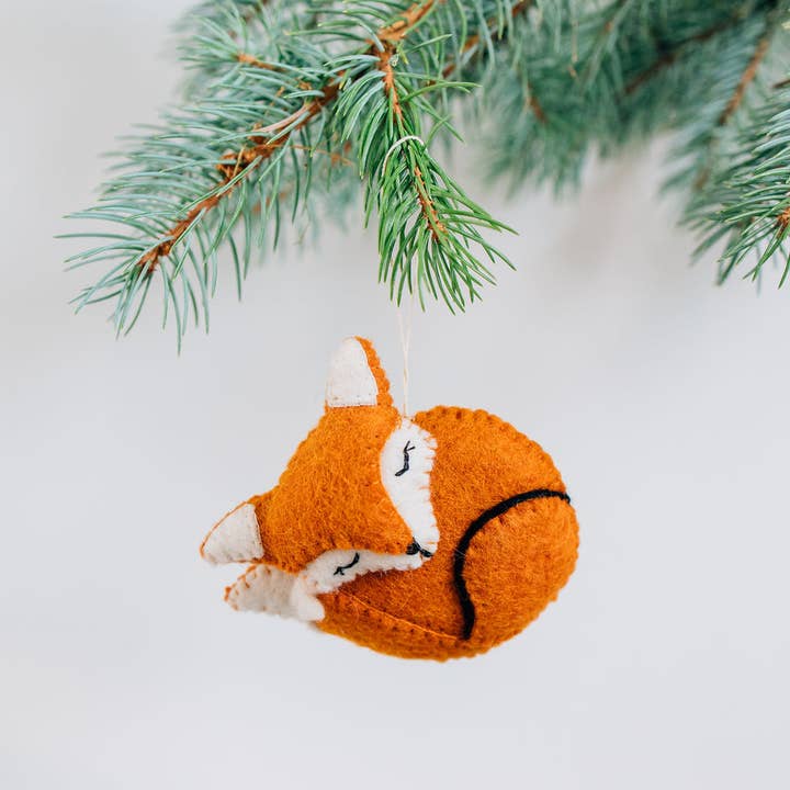 Nivas - Wholesale Ornament - Christmas Fox Felt Ornament1
