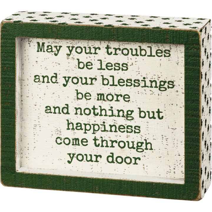 May Your Blessings Be More Inset Box Sign for wholesale by Primitives by Kathy