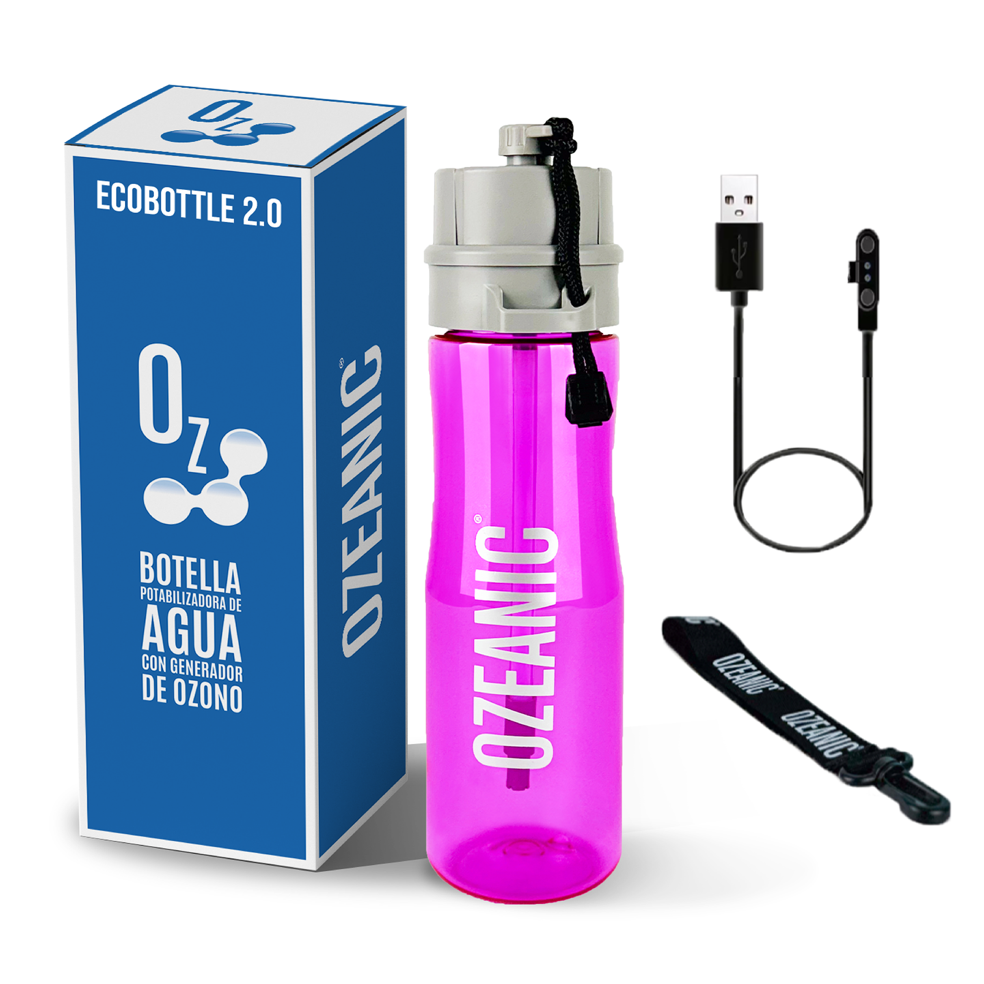 OZEANIC DEVICES SL – Garrafa de água por atacado – Garrafa purificadora de água 700 ml que elimina vírus e bactérias1