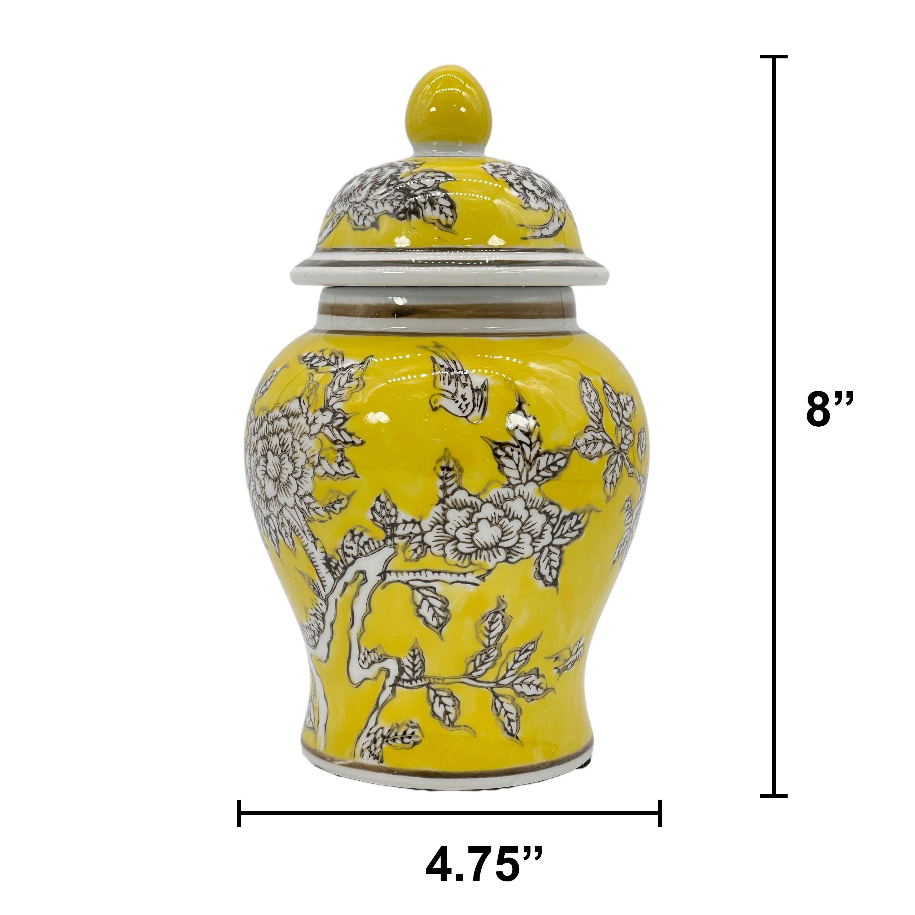 Galt International Company – wholesale Decorative jar – Small Chinoiserie Ceramic Decorative Tea & Ginger Jar 8"30