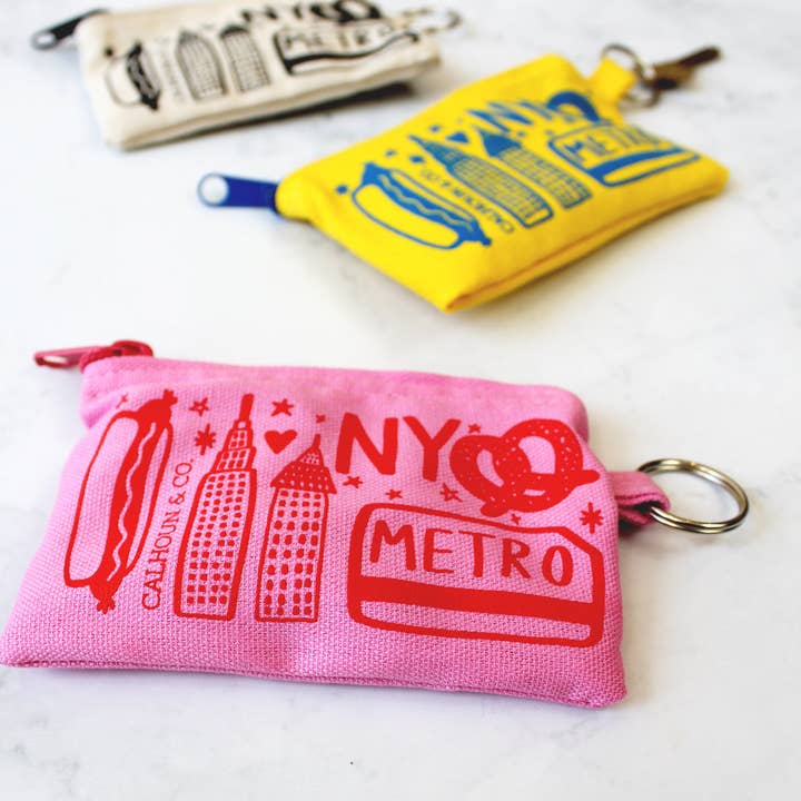 Calhoun & Co. - Wholesale Pouch - Women's - New York Zipper Card Pouch with Keyring