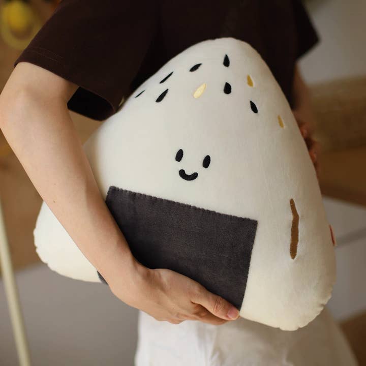 Daily White | Onigiri Plush Pillow for wholesale by Hello Claws Limited