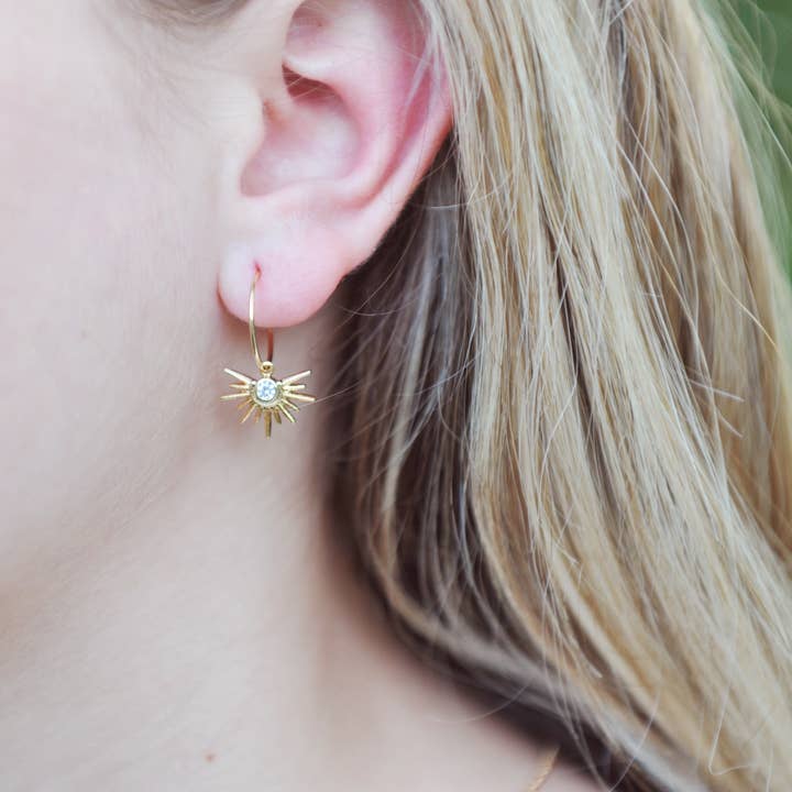 Starburst Hoops for wholesale by Oh So Lovely