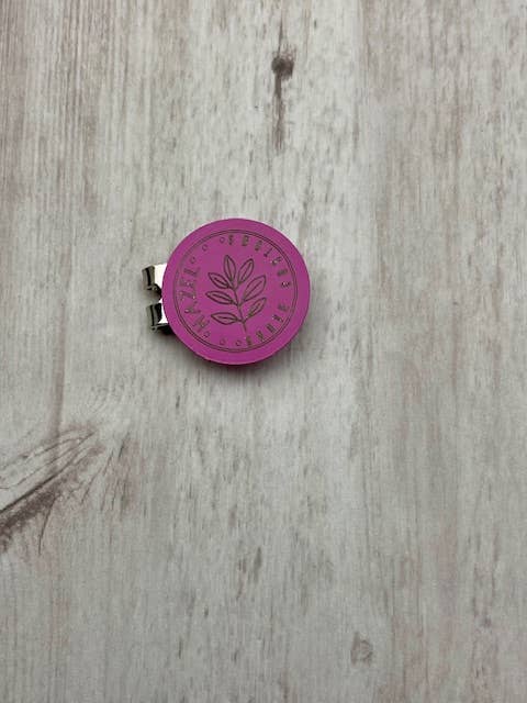Hazel Grove Customs – wholesale Sporting accessories – Logo Engraved Magnetic Pink Golf Ball Marker w/ Hat Clip1