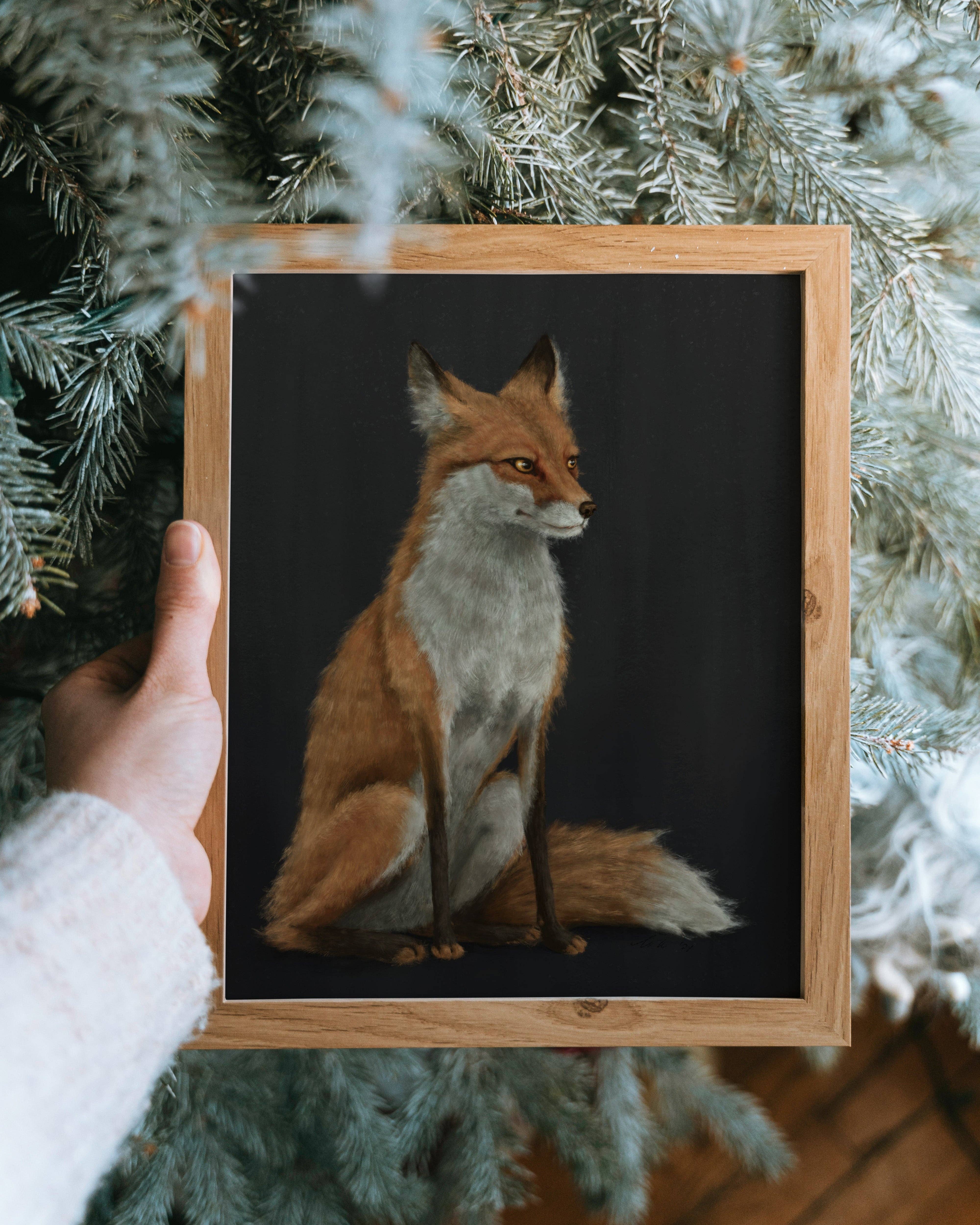 The Ugly Cat Studio - Wholesale Art Print - Red Fox Fine Art Print - Black Edition23
