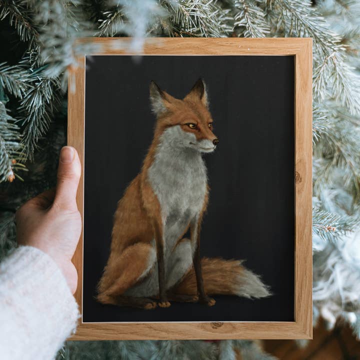 The Ugly Cat Studio - Wholesale Art Print - Red Fox Fine Art Print - Black Edition23