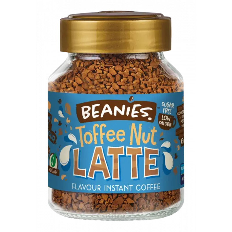 Beanies The Flavour Co. Ltd - Wholesale Instant Coffee/Espresso - Beanies 50g Toffee Nut Latte Instant Flavoured Coffee1