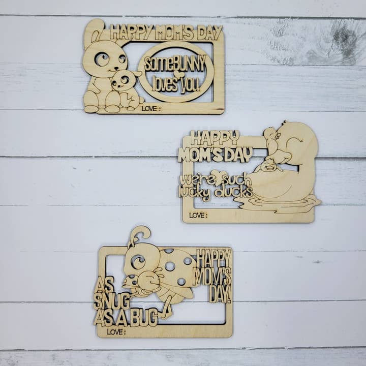 DIY Craft Wooden Mother's Day Cards for wholesale by The Purple Chickadee